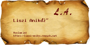 Liszi Anikó névjegykártya